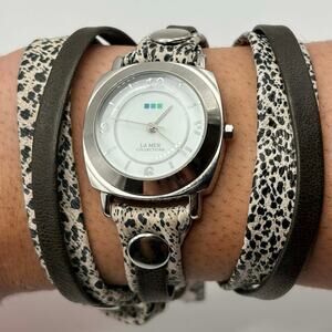 Silver & Black La Mer Layered Watch